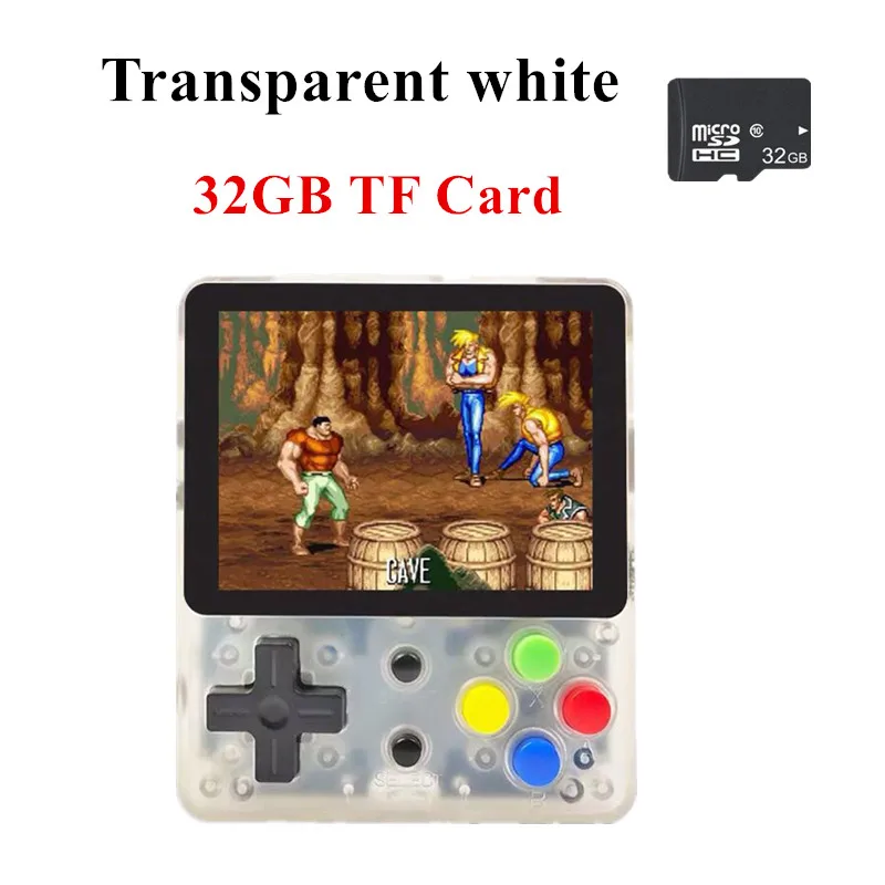 Transparent 32GB CoolBaby LDK, детская мини-игровая приставка для мальчиков, портативная игровая приставка, ретро Игровая приставка для детей, Ностальгический плеер, тетрис - Цвет: Transparent 32GB