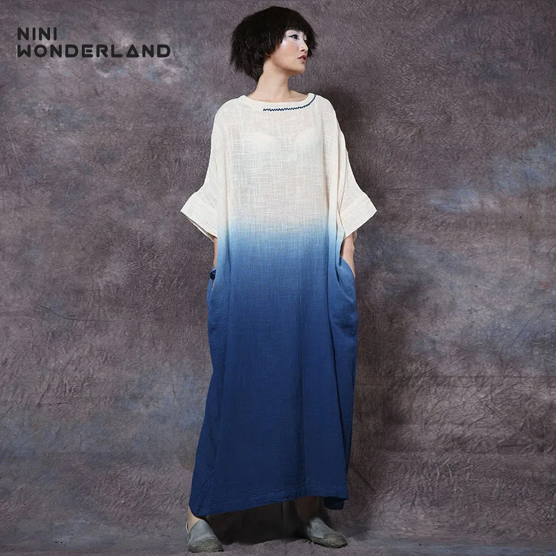 NINI WONDERLAND летнее платье женское свободное Повседневное женские большие размеры