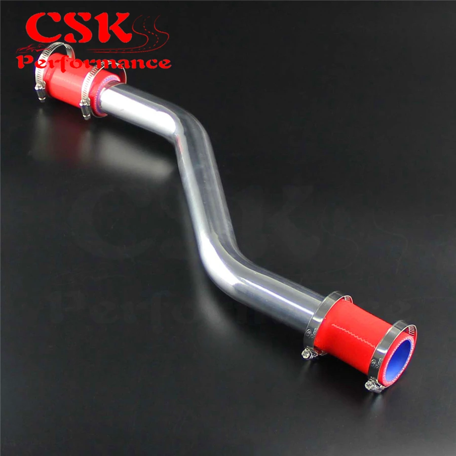 

S / Z Shape 38mm 1.5" Aluminum Turbo Pipe Piping Tube+Silicone hose Clamps Kits Blue/ Black / Red