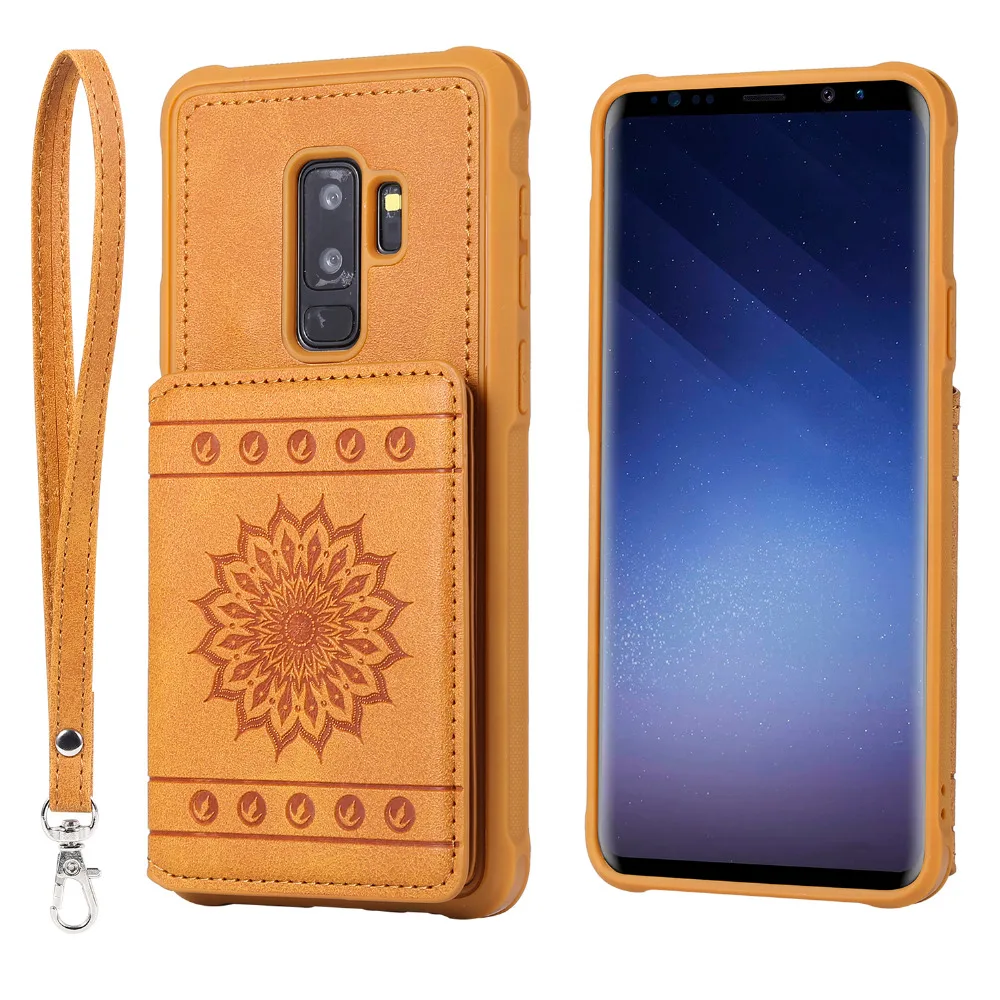 Чехол для samsung galaxy S8 S9 plus S8plus S9plus роскошный чехол кошелек из искусственной кожи с