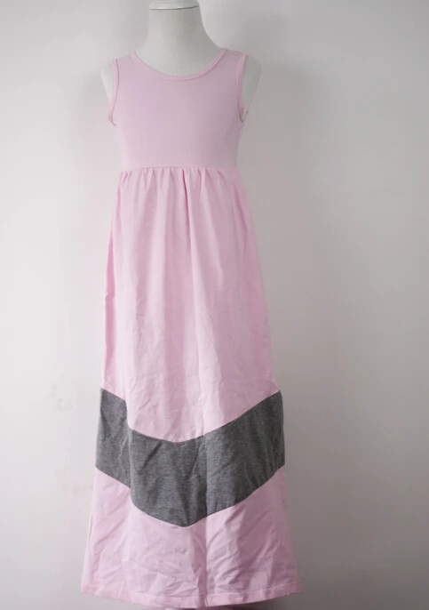 Новинка семейная одежда оптовая продажа Мама и я Макси-платья модное хлопковое