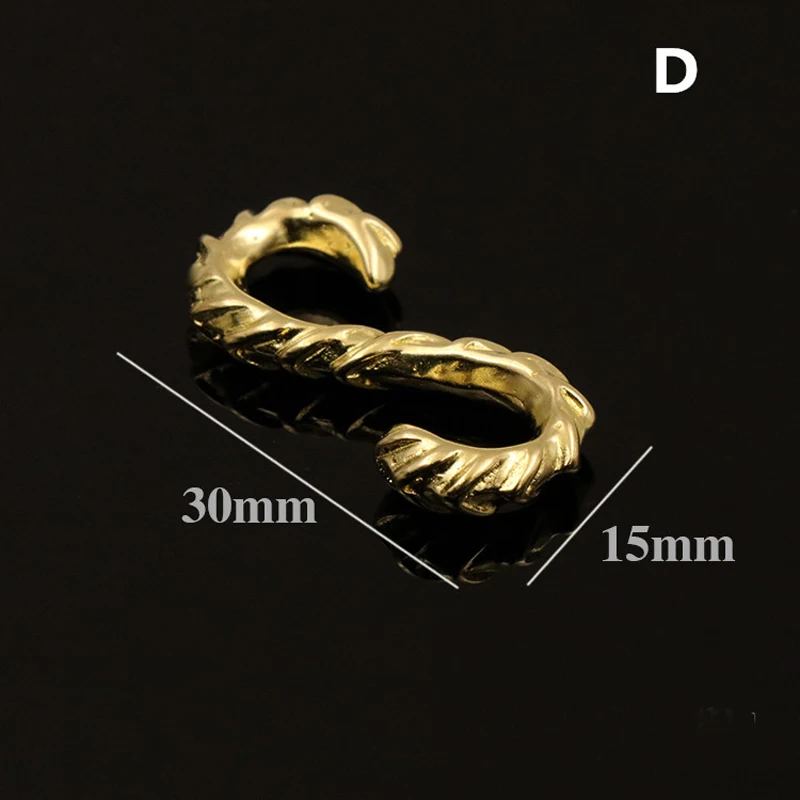 DIY leather craft S shape solid brass buckle 3pcs/lot | Дом и сад