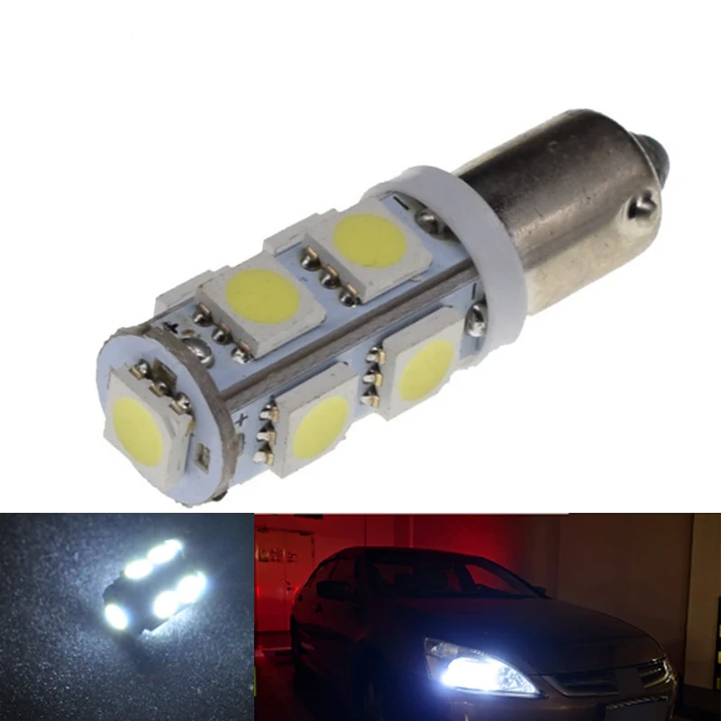 100X Автомобильные светодиодные лампы BA9S T4W 5050 LED 9 SMD номерные знаки индикатор