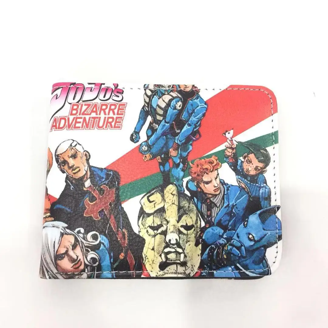 J Женский кошелек JOJO с забавными рисунками из мультфильмов, кошельки и кошельки, кошелек с аниме, держатель для карт, отделение для монет - Цвет: J