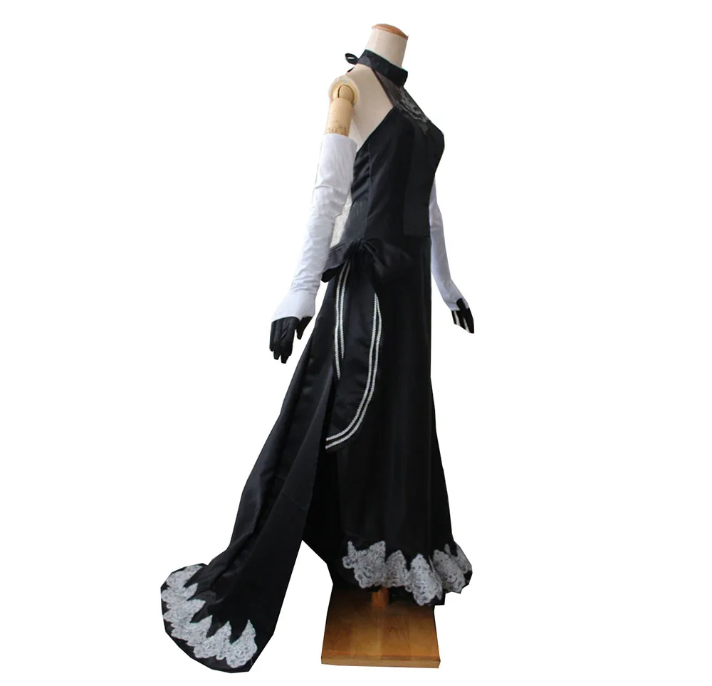 Game Nier Automata Yoruha 2 B Type 2B Cosplay Costume Long Dress Halloween Party