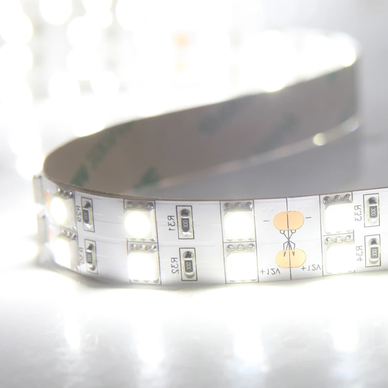 Двухрядная гибкая светодиодная лента IP20 5050 SMD светильник 12 В постоянного тока 120