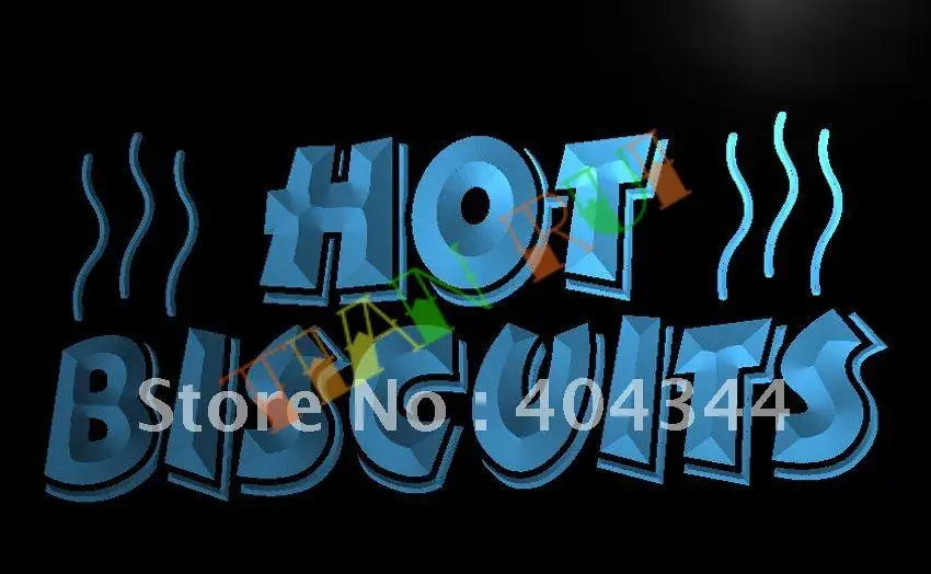 

LB117- HOT BISCUITS Cafe Coffee NR LED Neon Light Sign