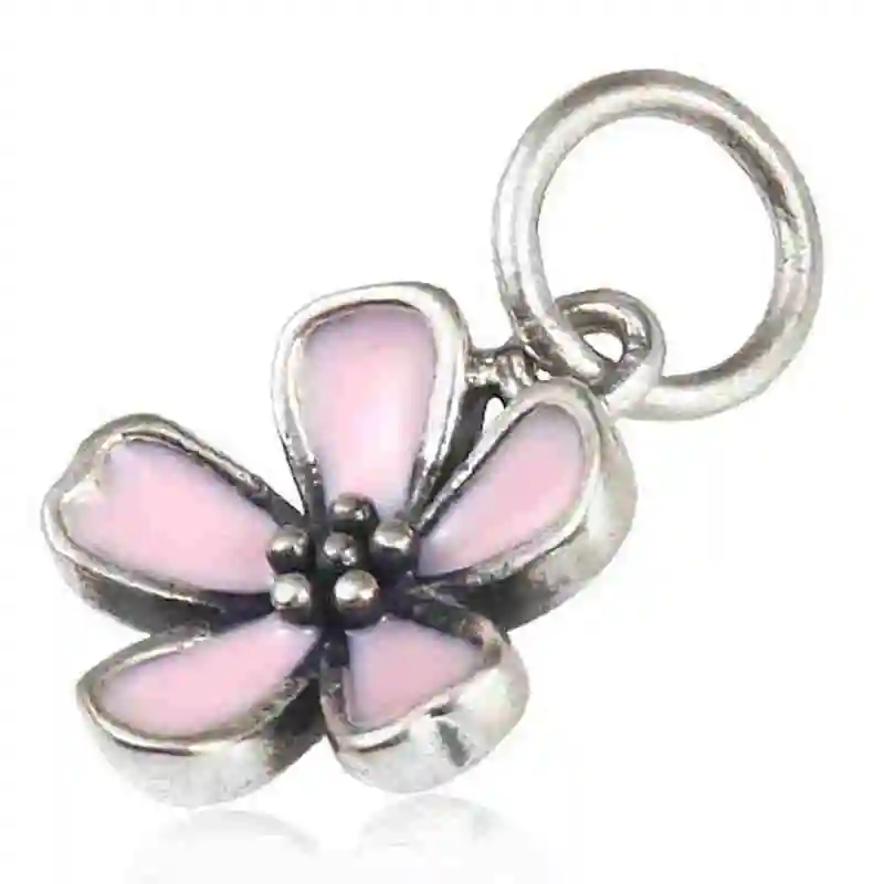 Choruslove Cherry Blossom Шарм Орхидея бисера 925 пробы Серебряный цветок бусины подходят