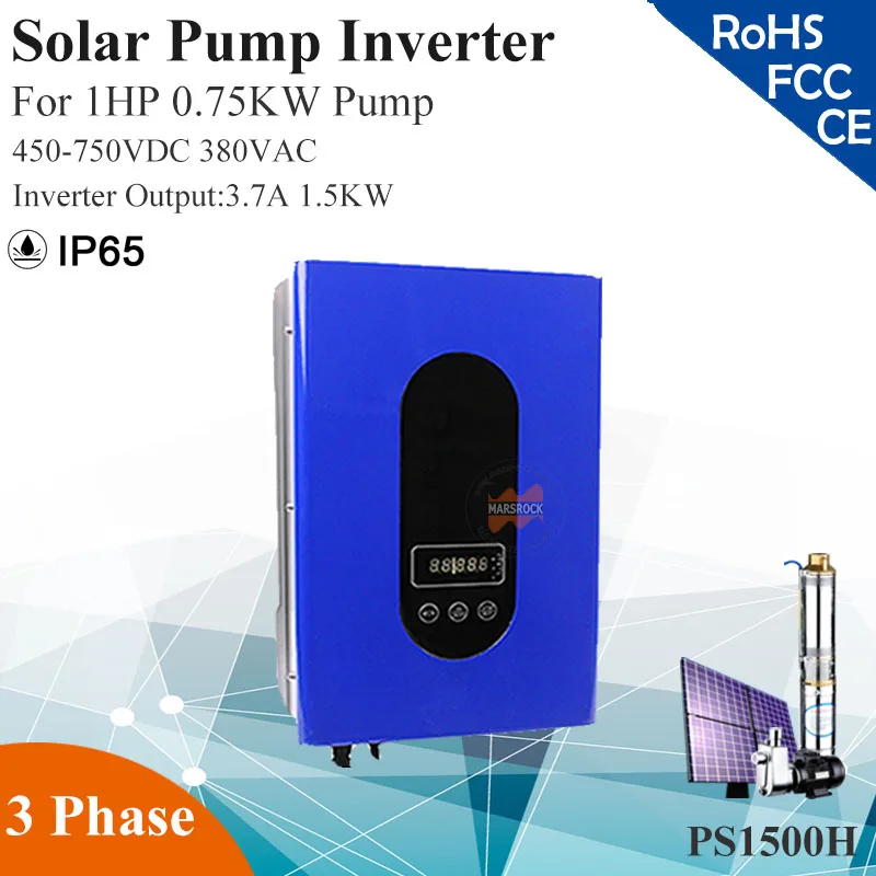 1.5KW 3.7A 3phase 380VAC MPPT solar pump inverter with IP65 for 1HP 0.75KW water Full automatic operation | Обустройство дома