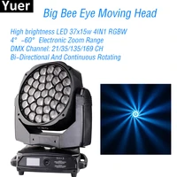 new 37x15w led big bee eye moving head lights wash beam fx effect disco dj stage lighting dmx control party club strobe light