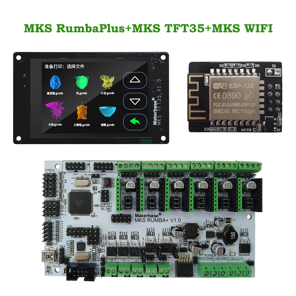 Новый 3d принтер дисплей MKS TFT35 сенсорный экран + rumbablus wifi монитор FDM DIY
