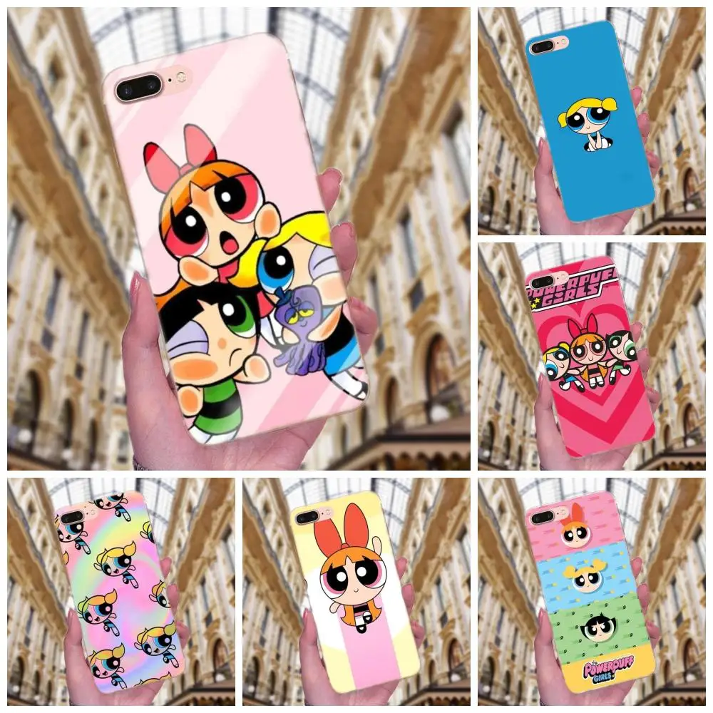 Мягкий чехол для телефона Powerpuff Girls для samsung Galaxy Note 5 8 9 S3 S4 S5 S6 S7 S8 S9 S10 mini Edge Plus Lite