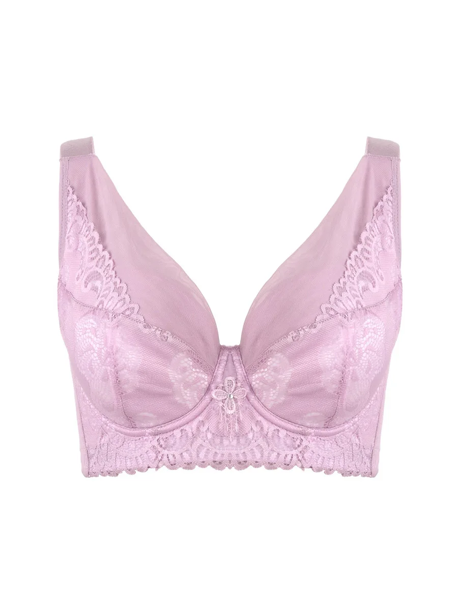 Ультратонкий кружевной бюстгальтер с чашкой пуш-ап размеры 80-115 | Женская одежда
