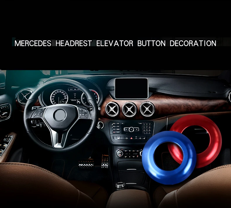 4 шт. декоративная накладка на подголовник автомобиля для M-ercedes-For B-enz new c-class GLC260 200