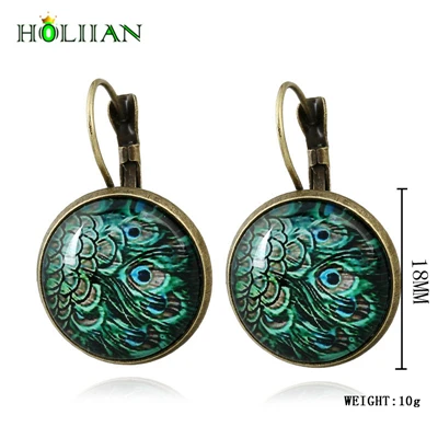 Peacock round pendant earring for women bohemian ethnic drop earrings boho mujer moda bijoux hot fashion Franch Hook jewelry | Украшения и