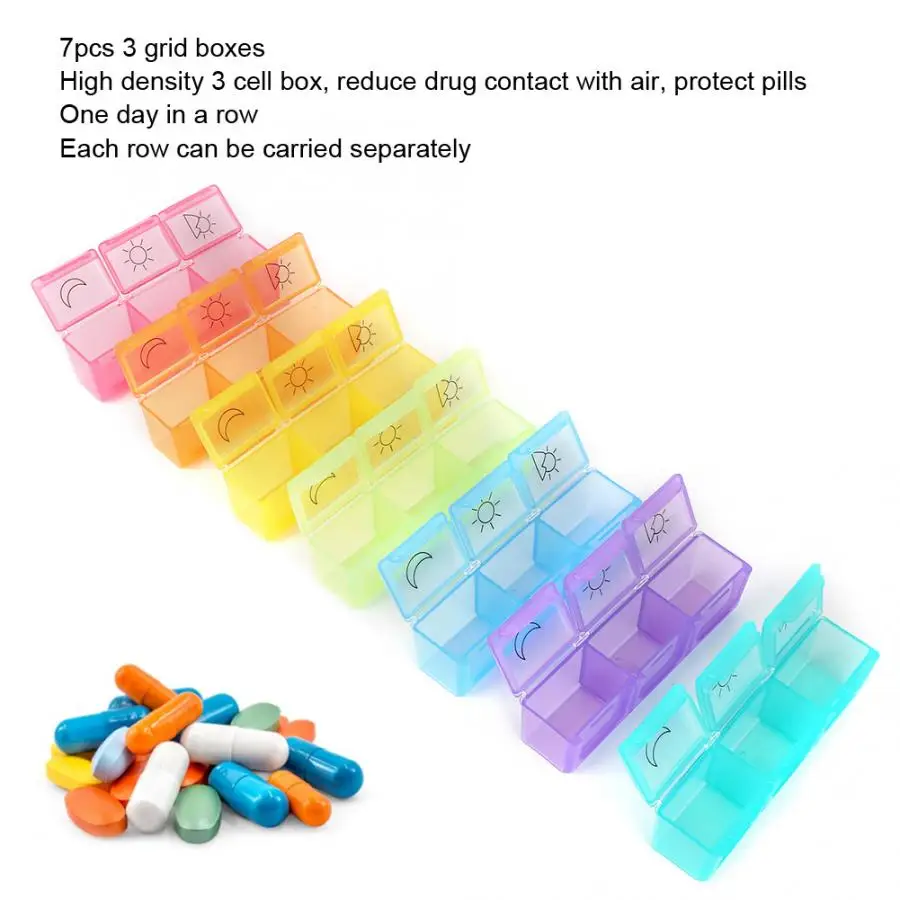 Еженедельный медицинский органайзер для таблеток на 7 дней чехол хранения