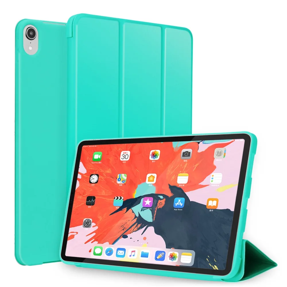 For Apple iPad Pro 11 Smart Cover PU Leather + Soft Back Stand Magnetic Auto Wake/Sleep Tablet Silicon Case | Компьютеры и офис
