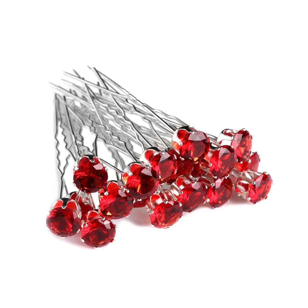 20 шт./упак. Лидер продаж модный прозрачный Кристалл Стразы шпильки Для женщин Заколки для волос Свадебные украшения для волос аксессуары