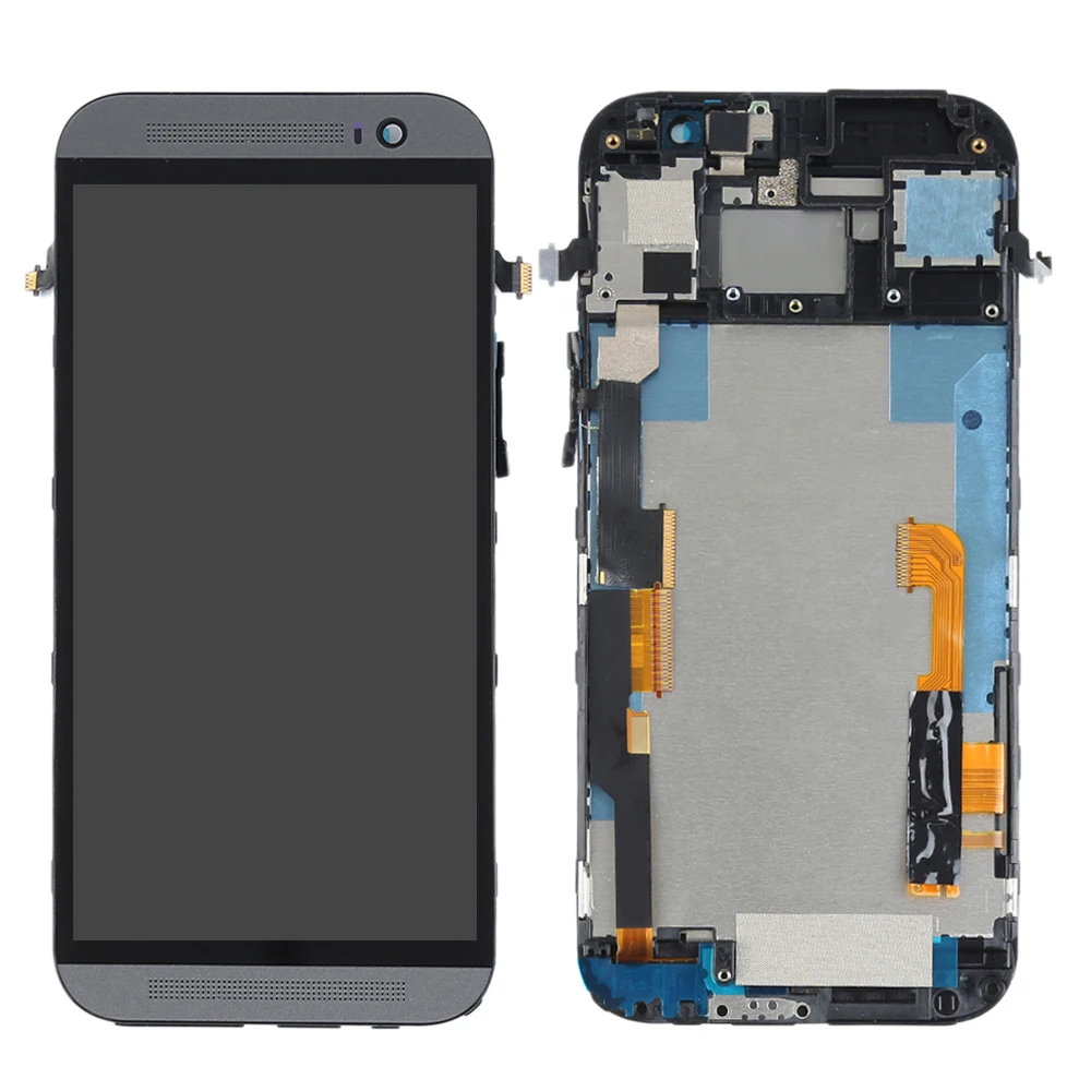 5 0 дюймов Дисплей Сенсорный экран Замена Digitizer Ассамблеи с рамкой для htc один M8 ЖК