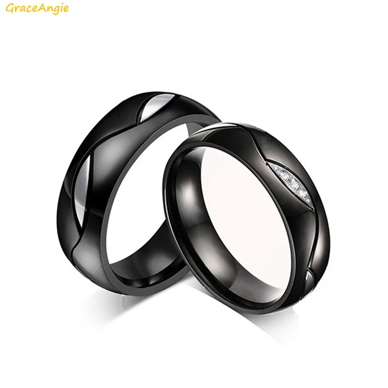 Кольцо GraceAngie из титановой стали для влюбленных пар 1 шт.|titanium steel|couple ringsring titanium |