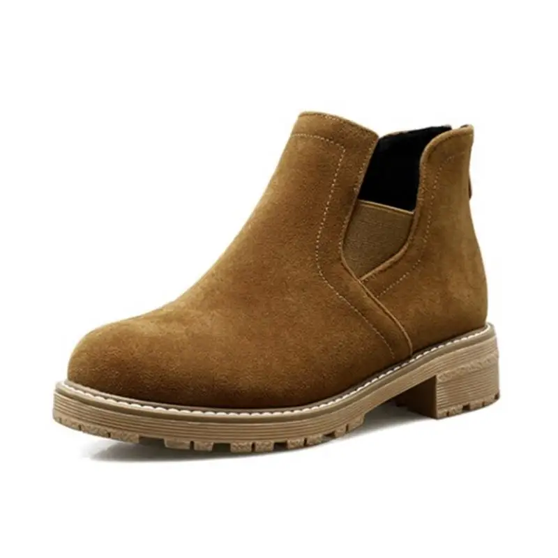 Tuyoki 4 Colors Women Flat Boots Winter Ankle Round Toe Shoes Simple Fashion Ladies Footwear Size 34-43 | Обувь