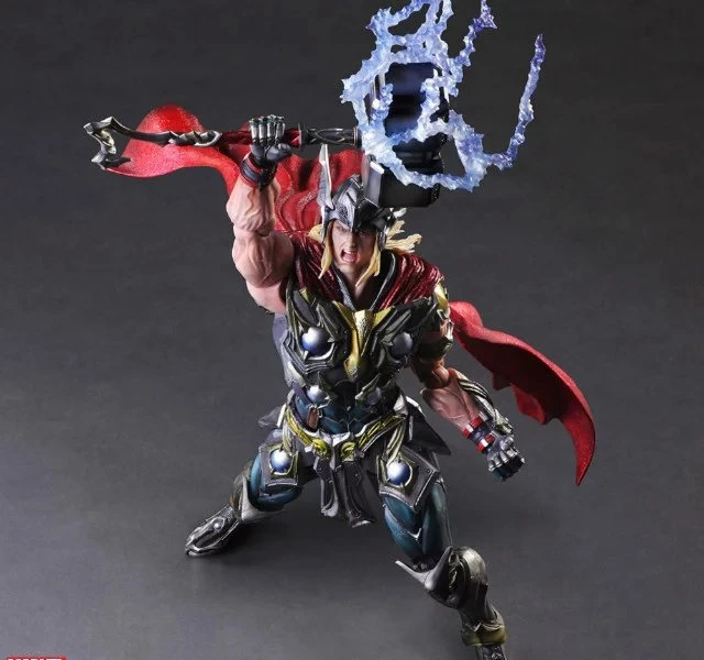 Play Arts Kai PA фигурка Тора супергероя Hammer 27 см ПВХ кукла игрушки детский подарок |