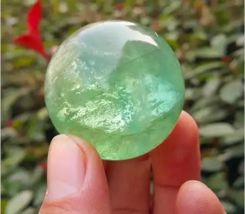 

new arrivals1 pcs 100% natural green fluorite quartz crystal ball healing as gift
