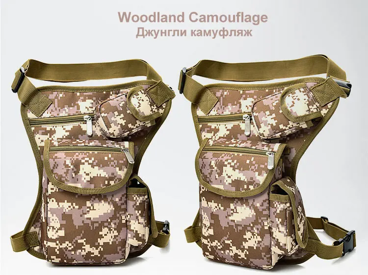 Woodland camouflage Женская Брезентовая сумка с заниженной талией, поясная сумка, ремень для хип-хопа, военная унисекс, для путешествий, многофункциональная сумка-мессенджер на плечо - Цвет: Woodland camouflage