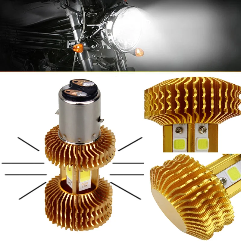 H4 BA20D HS1 светодиодный светильник для головы мотоцикла H6 12V ~ 80V 15W 1400LM