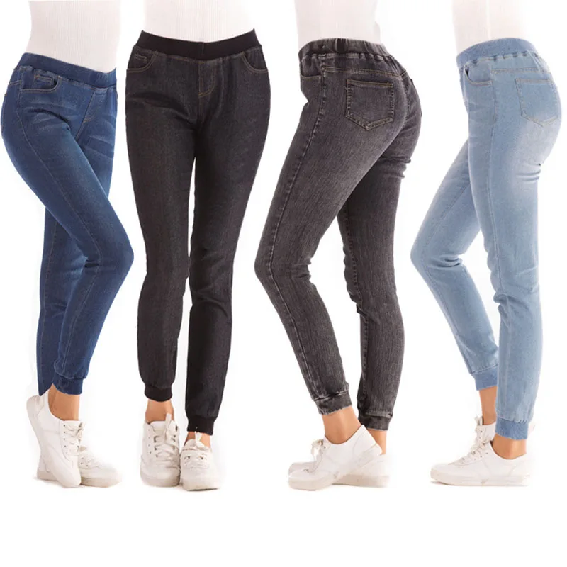 Jeans for Women black Jeans High Waist Jeans Woman High Elastic Stretch Jeans female washed denim skinny pencil pants