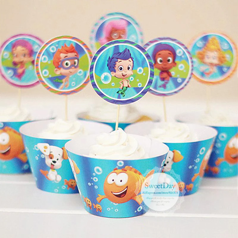 Бесплатная доставка пузырьки обертки для капкейков топперы медиаторы тортов