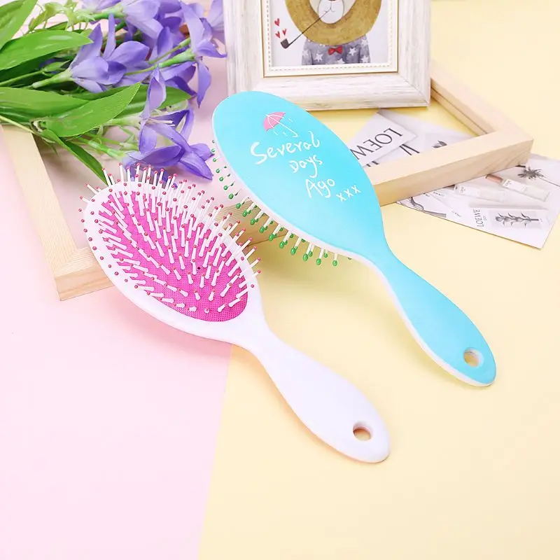 Для женщин девочек салонная щетка для волос прически Массажная расческа Мокрый