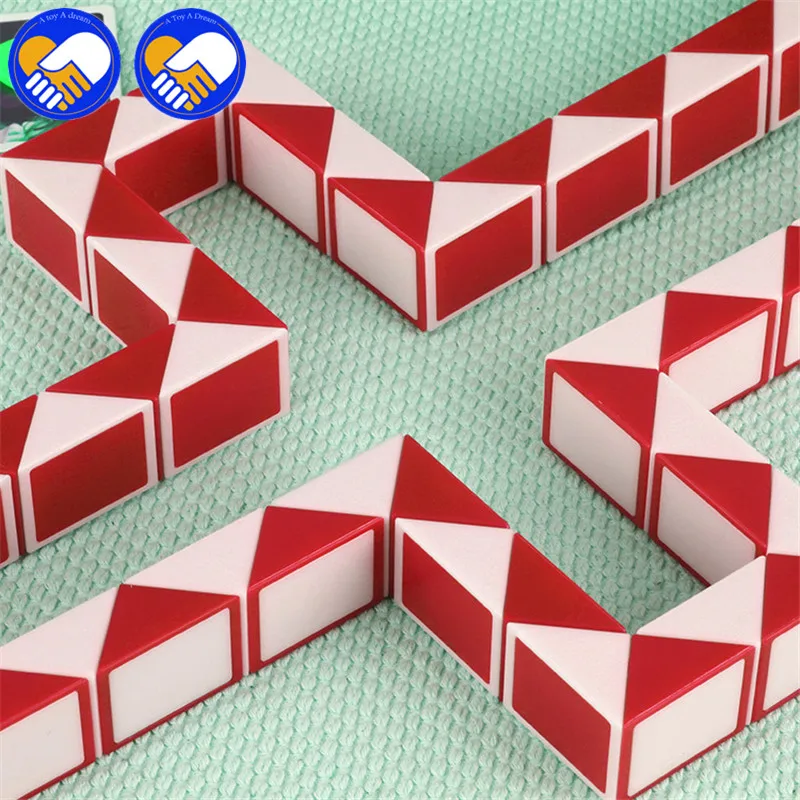 3D красочная Волшебная линейка змеи 72 сегментов с плетением в форме кубик
