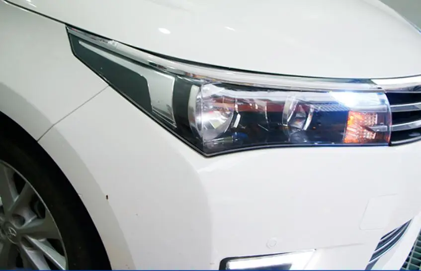 Автомобильный Стайлинг для altis corolla, Дневной светильник,~ /~ лет, автомобильные аксессуары, СВЕТОДИОДНЫЙ DRL corolla, головной светильник с желтым поворотом