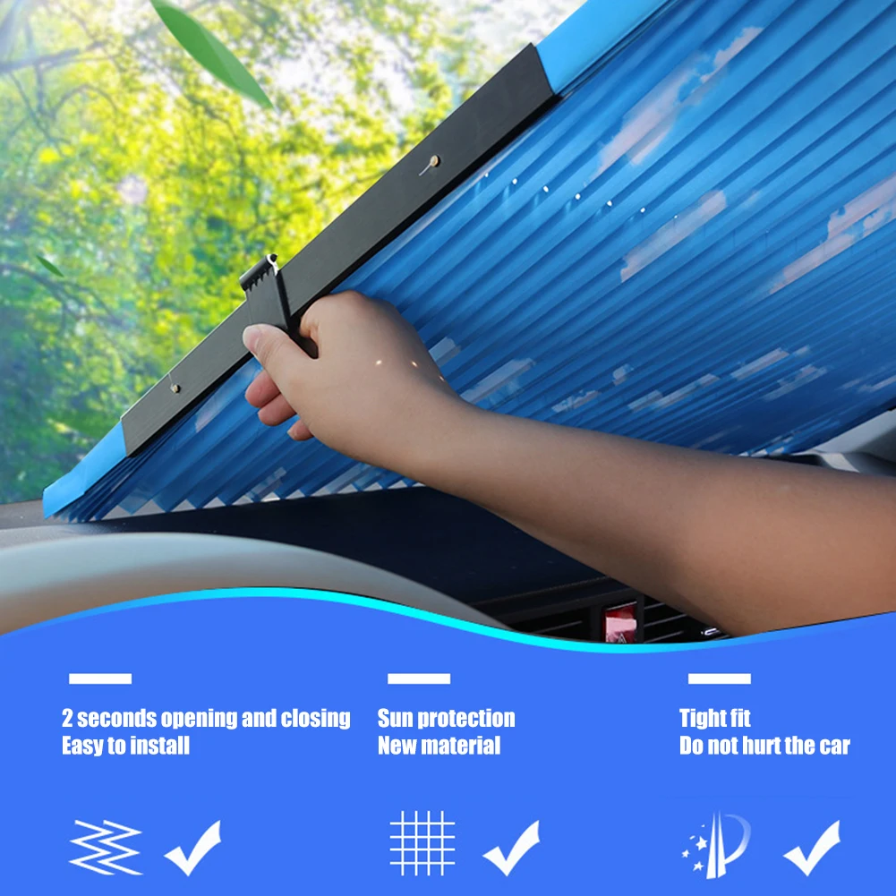 Выдвижной Складной автомобильный солнцезащитный козырек от солнца на лобовое