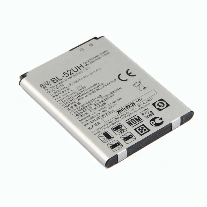 Оригинальный аккумулятор высокой емкости BL-52UH для LG L65 L70 MS323 D280N D285 D320 D325 DUAL SIM H443