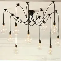 MODERN over image to zoom New Industrial Vintage Edison Pendant retro Chandelier light bulbs included New Industrial Vintage