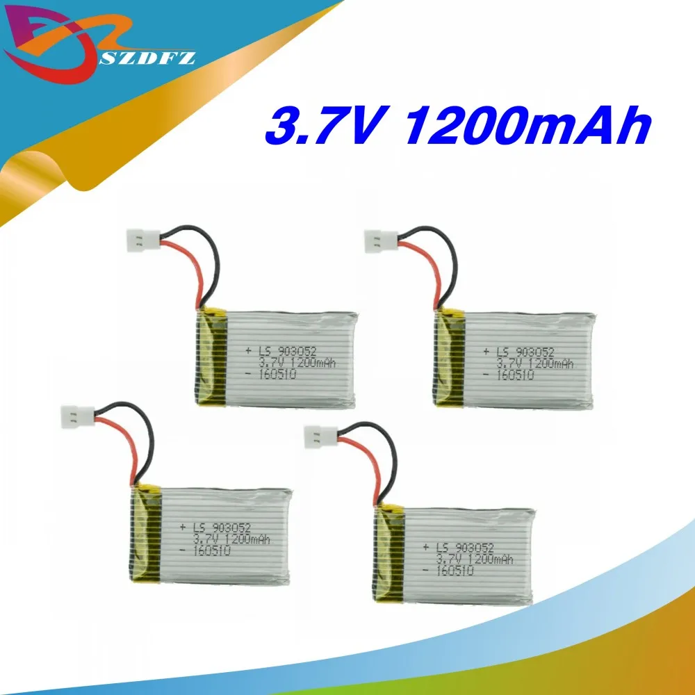 3.7 В 1200 мАч Li-Po аккумулятор для SYMA x5sw x5sc M18 H5P Drone RC Quadcopter 4 шт. высокого качества |