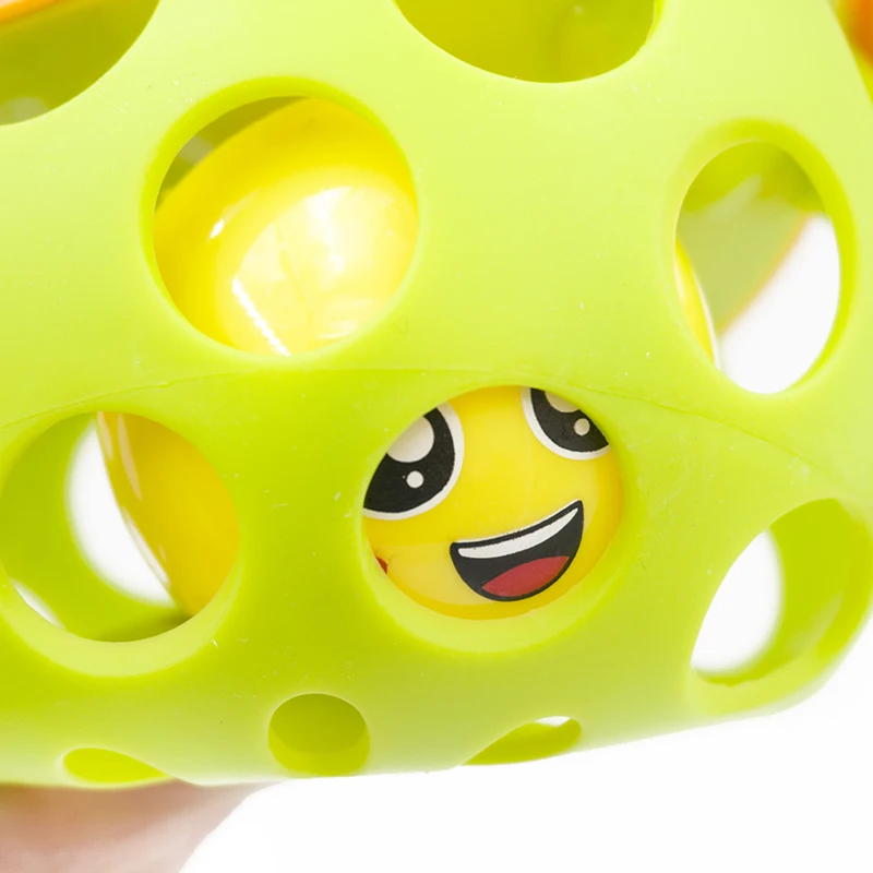 1 Pc Creative Plastic Cartoon Animal Baby Infant Hole Hand Puzzle Bell Ball Rattles Children Early Educational Toys Funny Games|baby toys|shake