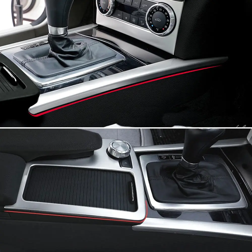 BBQ @ FUKA Car Gear Shift панель держатель стакана воды крышка Накладка автомобиля для Mercedes