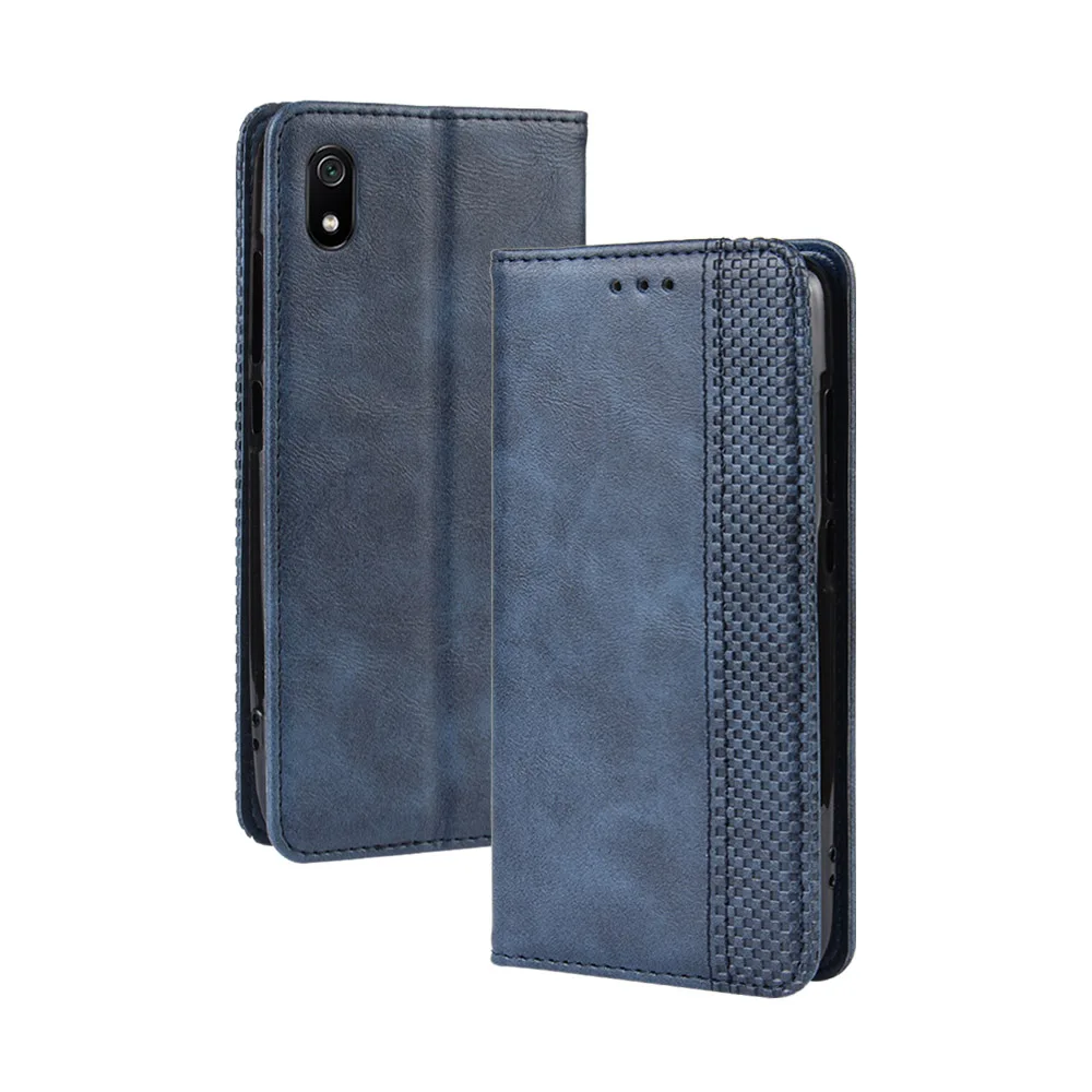Роскошный Ретро Тонкий кожаный флип-чехол для Xiaomi Redmi 7A, чехол-подставка с магнитной книгой, чехол для Redmi 7A, чехлы для телефонов