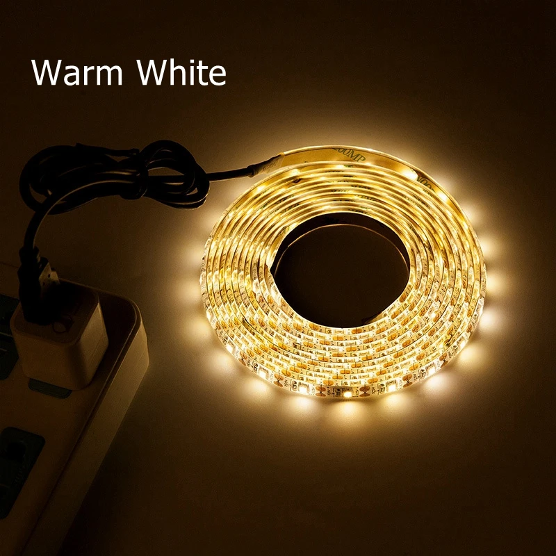 SMD3528 DC5V светодиодный гибкий изолента ленты RGB белый/теплый белый Светодиодные