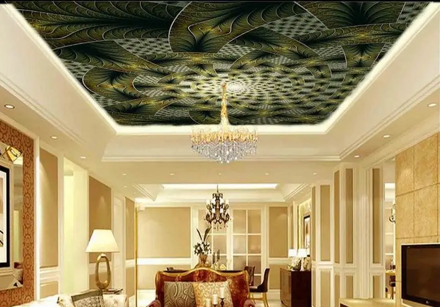 

3D ceiling 3d wallpaper Custom home improvement wallpapers for living room Pattern carving 3d ceiling wallpaper murals