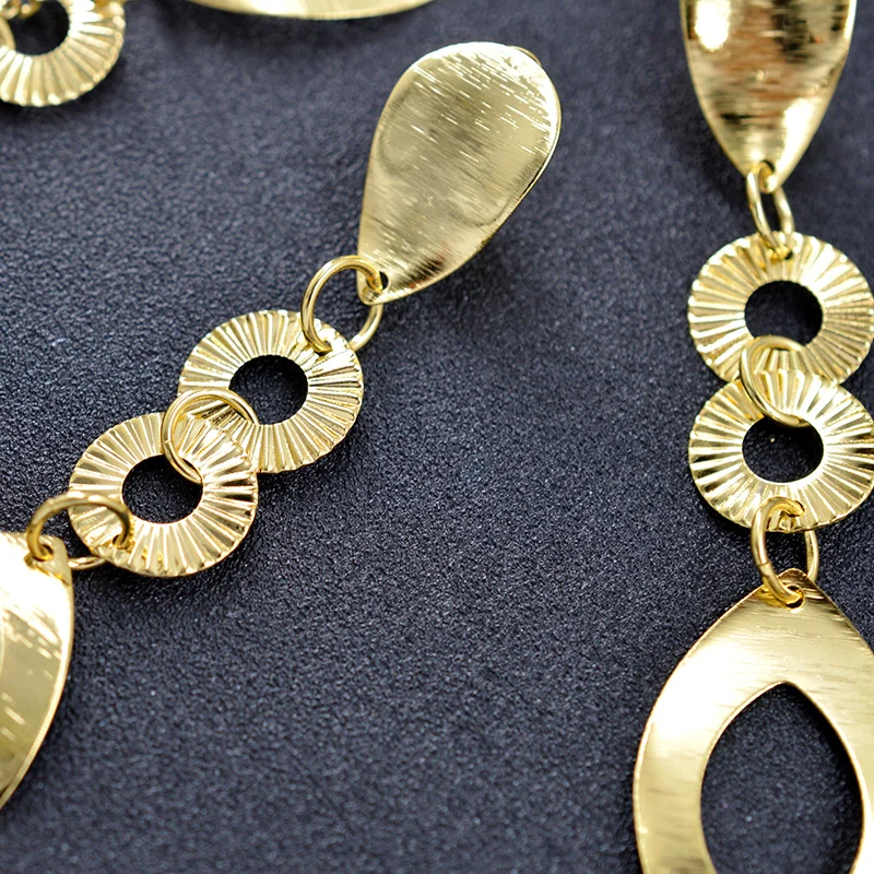 Женский ювелирный комплект из колье и серёг меди | Украшения аксессуары