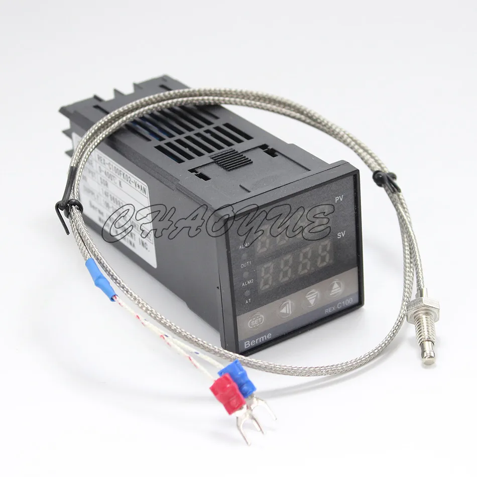 

REX-C100 Temperature Controller Thermostat K Thermocouple Probe