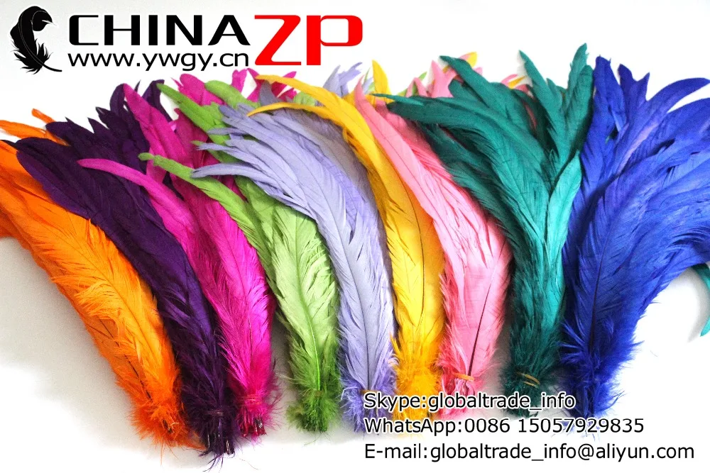 CHINAZP Factory 500 шт./лот 35 ~ 40 см (14 16 дюймов) длина дешевая оптовая окрашенная розовая