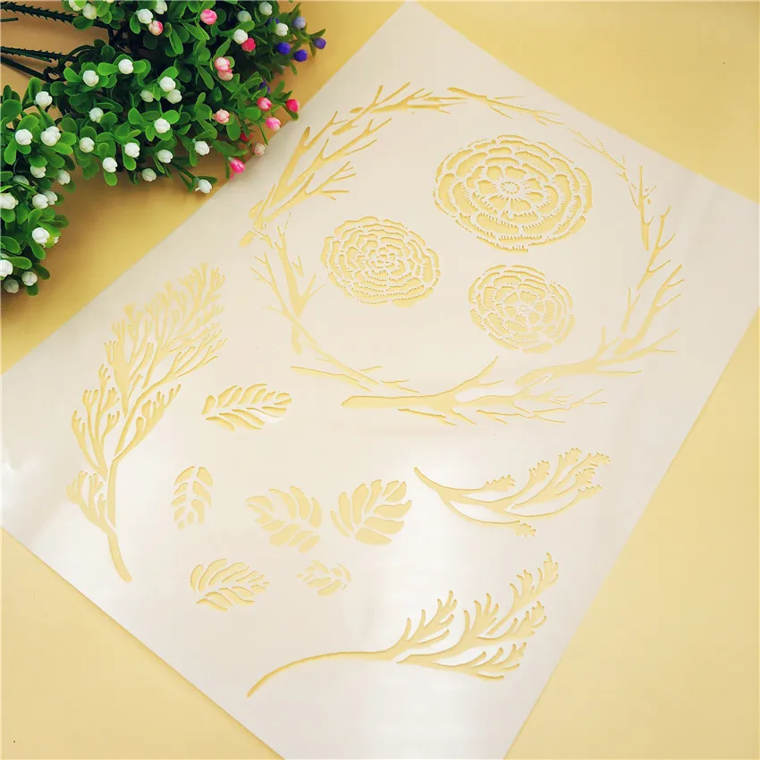 Птичье гнездо трафареты для скрапбукинга спрей Пластиковая форма Щит DIY торт