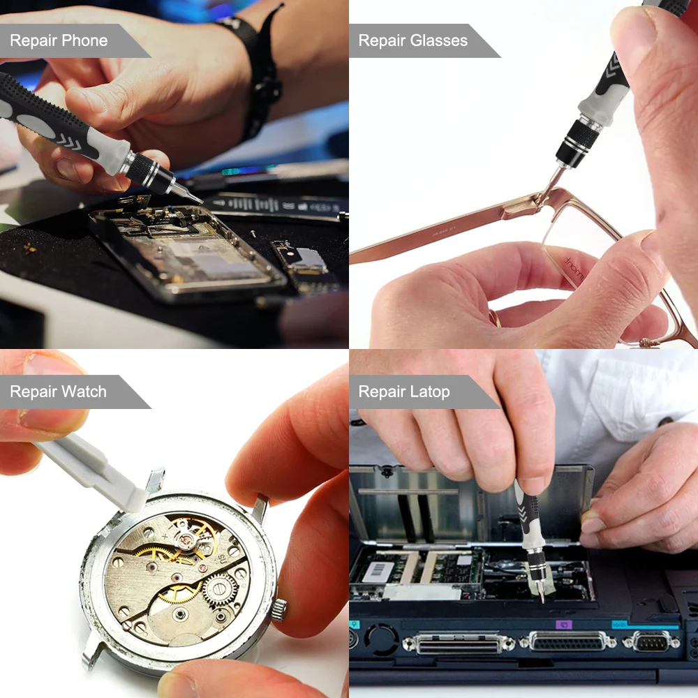 Прецизионная отвертка NEWACALOX 116 в 1 Torx/Phillips/Hex мини-отвертка для ремонта телефонов ручной инструмент набор отверток