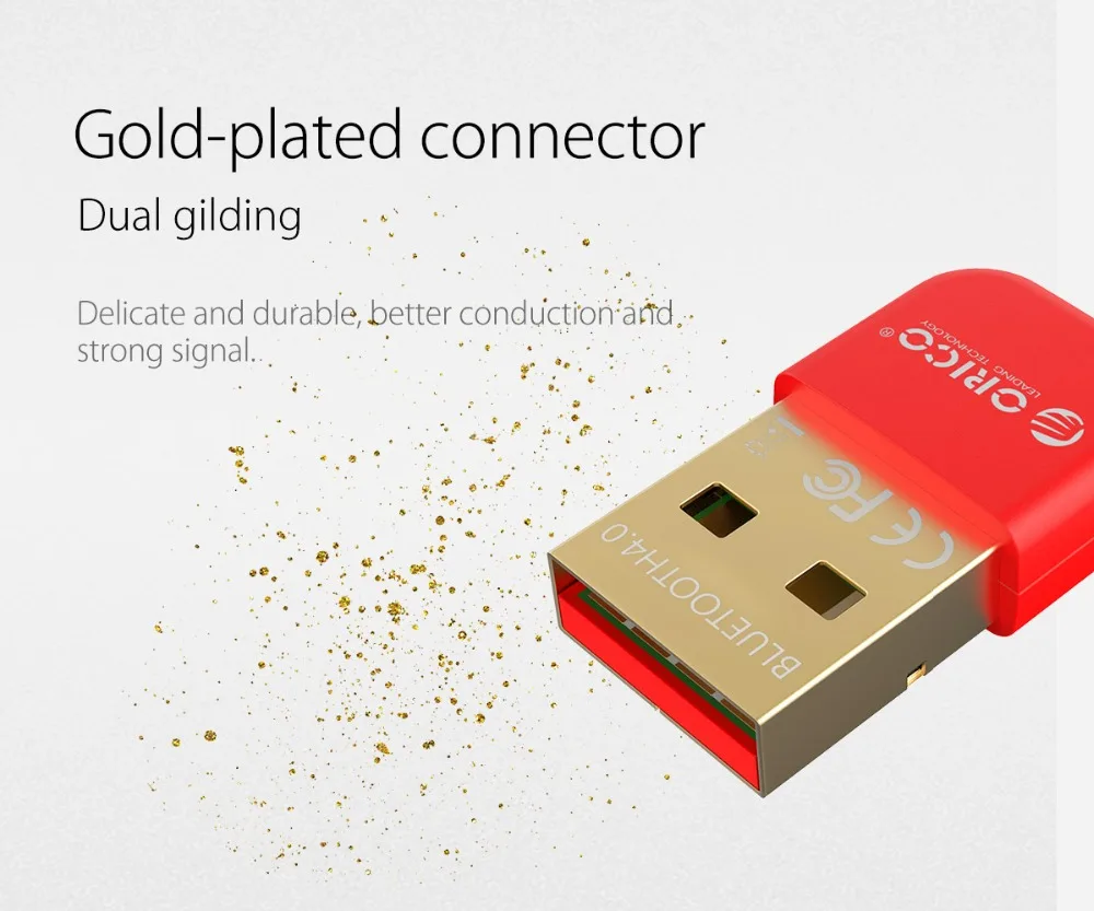 ORICO USB Bluetooth адаптер Bluetooth 4,0 ключ aptx музыкальный звуковой приемник адаптер до 20 м беспроводной диапазон для Windows компьютера