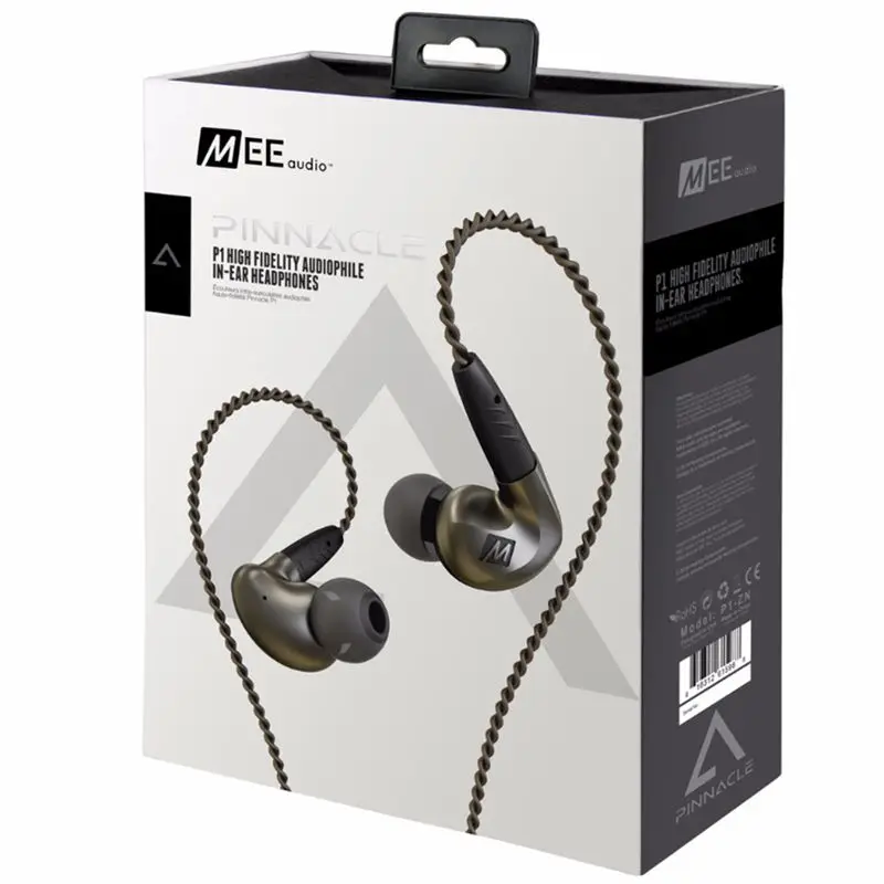 Оригинальные стереонаушники MEE Audio Pinnacle P1 Аудиофильные Hi Fi наушники вкладыши со